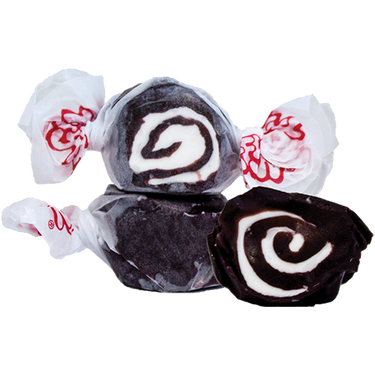 Black Licorice Swirl Taffy - Taffy Town Black Licorice Taffy - classic salt water taffy candy with bold, nostalgic black licorice flavor.